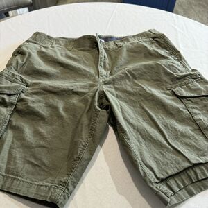 Sonoma Goods for Life Men's Cargo Shorts 38 Green Flat Front
